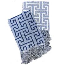 Xale Manta para Sofá Decorativa 1,40mx1,60m Creta Azul