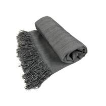 Xale Manta Premium para Sofá Decorativa 1,40mx1,60m Copacabana Cinza