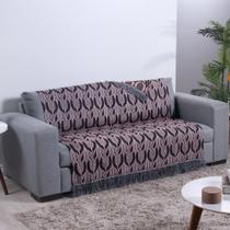 Xale Para Sofá Com Franja Luxor 1 Peça 2,10m x 1,35m 60% Algodão / 40% Poliéster Tecido Jacquard