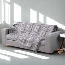 Xale Para Sofá Luxor Jacquard 2,10x1,35m Com Franja Dupla Face Xale Para Sofá Luxor Jacquard 2,10x1,35m Com Franja Dupla Face