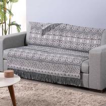 Xale para Sofá Manta Luxor Jacquard 2,10x1,35m com Franja