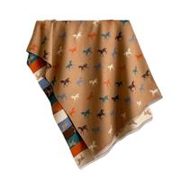 Xale Pashmina Com Estampa De Cavalo Elegante, Macio E Quente, Com Franjas, À Prova De Frio E Vento