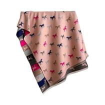 Xale Pashmina Com Estampa De Cavalo Elegante, Macio E Quente, Com Franjas, À Prova De Frio E Vento