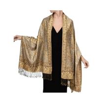 Xale Pashmina Feminino De Outono, Quente, Em Algodão, Lenço De Cabeça, Estampa De Design Muçulmano