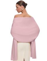 Xale PULI Grande 200x65cm Rosa Quente Pashmina