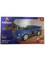 Xalingo Bloco Super Maquina Cidade 146 Peças Turbo Blue Car