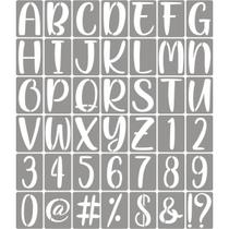 XANGEY Moldes de Letras 9" - Kit com 42 Peças Reutilizáveis em Plástico XANGEY Moldes de Letras 9" - Kit com 42 Peças Reutilizáveis em Plástico