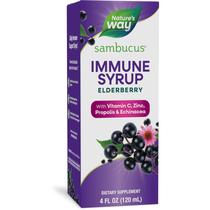 Xarope Imunitário Nature's Way Sambucus Elderberry - 120ml com Vitamina C, Zinco, Equinácea e Própolis