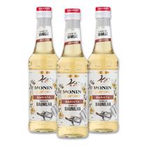 Xarope Monin Barista Baunilha Kit 3 unidades de 330ml