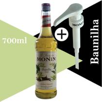 Xarope Monin Baunilha + Bomba Dosadora para drinks, coquetéis, cafés e sobremesas