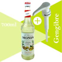 Xarope Monin Gengibre + Bomba Dosadora para drinks, coquetéis, cafés e sobremesas