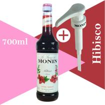 Xarope Monin Hibisco + Bomba Dosadora para drinks, coquetéis, cafés e sobremesas