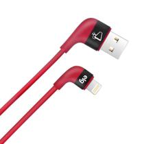 XFT810RD - CABO SINC/REC LIGHTNING CONECTOR 90 Graus 1 metro LINHA XFIT VERMELHO - ELG