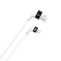 XFT810WH - CABO SINC/REC LIGHTNING CONECTOR 90 Graus 1 metro LINHA XFIT BRANCO - ELG