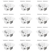 XGGYA Extensor para Caixa de Teto Redonda em Plástico, Kit com 12 XGGYA Extensor para Caixa de Teto Redonda em Plástico, Kit com 12