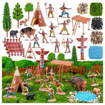 XGHSHW Conjunto de 50 Peças de Figuras de Índios Nativos Americanos XGHSHW Conjunto de 50 Peças de Figuras de Índios Nativos Americanos