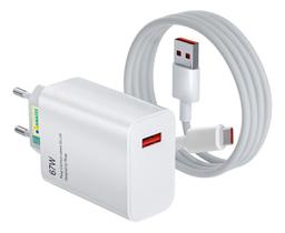 Xiaomi Carregador Turbo 67W Para Redmi Note 9, 10, 11, 12 e 13 + Cabo Xiaomi USB Tipo-C de 1 Metro