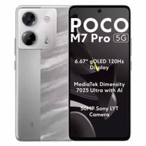 Xiaomi Poco M7 Pro Silver 5G 8GB RAM 256GB Tela 6.67" AMOLED Câmera 64MP - Lançamento Xiaomi Poco M7 Pro Silver 5G 8GB RAM 256GB Tela 6.67" AMOLED Câmera 64MP - Lançamento