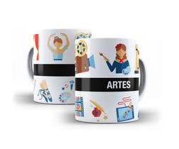 Xícara Branca Porcelana Profissão Artista Artes 325ml + Caixinha Xícara Branca Porcelana Profissão Artista Artes 325ml + Caixinha