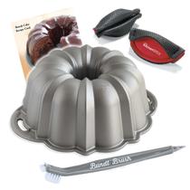 Xícara Bundt Pan Nordic Ware Platinum Silver Anniversary 12