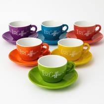 Xícara c/ Pires I Love Coffee 140ml - Cores Sortidas - Clink UNICA Xícara c/ Pires I Love Coffee 140ml - Cores Sortidas - Clink UNICA