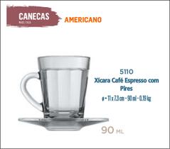 Xícara Café Americano Com Pires Café Expresso Curto 90ml