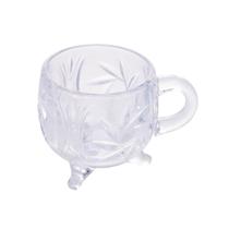 Xícara Café Chá Cristal com Pé Prima 135ml Transparente Lyor