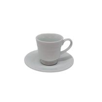 Xicara Café Com Pé com Pires 60ml Porcelana Schmidt - Mod. Waves 100