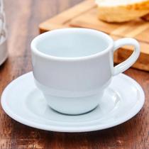 Xicara café com pires 100ml buffet germer porcelana