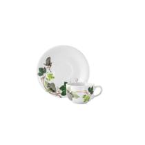 Xicara Café Com Pires 100ml Porcelana Schmidt - Dec. Uirapuru 2423 Xicara Café Com Pires 100ml Porcelana Schmidt - Dec. Uirapuru 2423