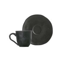 Xicara Café Com Pires 120ml Orgânico Carbon - Porto Brasil