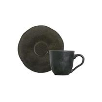 Xicara Café Com Pires 120ml Orgânico Onyx - Porto Brasil