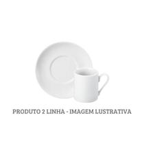 Xicara Café Com Pires 60 ml Porcelana Schmidt - Mod. Brasília 2 Linha