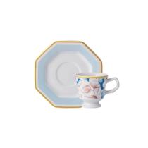 Xicara Café Com Pires 60ml Porcelana Schmidt - Dec. Jerico 2393 Xicara Café Com Pires 60ml Porcelana Schmidt - Dec. Jerico 2393