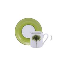 Xícara Café Com Pires 60ml Porcelana Schmidt - Dec. Palmeiras 2258 Xícara Café Com Pires 60ml Porcelana Schmidt - Dec. Palmeiras 2258