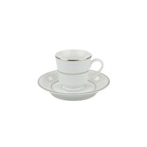 Xícara Café Com Pires 60ml Porcelana Schmidt - Dec. Renda Branca 0163