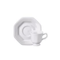 Xicara Café Com Pires 60ml Porcelana Schmidt - Mod. Prisma 077 Xicara Café Com Pires 60ml Porcelana Schmidt - Mod. Prisma 077