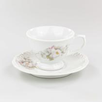 Xícara Café Com Pires 70 ml Porcelana Schmidt - Dec. Eterna