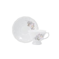 Xícara Café Com Pires 70ml Eterna Porcelana Schmidt Xícara Café Com Pires 70ml Eterna Porcelana Schmidt
