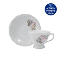 Xícara Café Com Pires 70ml Pomerode Eterna E351 - Porcelana Schmidt Xícara Café Com Pires 70ml Pomerode Eterna E351 - Porcelana Schmidt