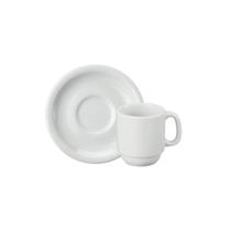 Xicara Café Com Pires 70ml Porcelana Schmidt - Mod. Cilindrica 007 Xicara Café Com Pires 70ml Porcelana Schmidt - Mod. Cilindrica 007