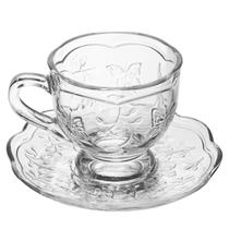 Xícara Café com Pires New Butterfly 80ml Cristal Ecológico Lyor