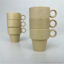 Xicara Cafe Empilhavel Bambu e PP Lines Bege 120Ml 2955 Lyor