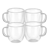 Xícara Café Expresso Vidro Borossilicato Fundo Duplo Térmica 110ml
