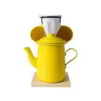 Xícara Café Gourmet, Suporte, Coador, c/ 2 Canecas 80ml, Bule 500 ml Amarela Xícara Café Gourmet, Suporte, Coador, c/ 2 Canecas 80ml, Bule 500 ml Amarela