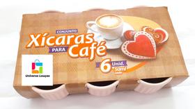 Xicara Café Mini Em Cerâmica 50ml Kit C/ 6pçs - Cerâmica Decor