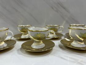 Xícara cafe porcelana árvore da vida