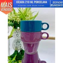 Xícara Caneca 210ml Porcelana Empilhável Moderno para Café Chá Leite