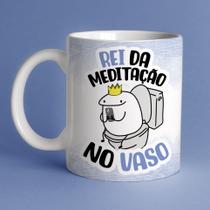 Xícara Caneca Divertida Flork Divertida - "Rei da Meditação no Vaso"