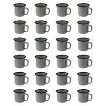 Xícara Caneca Esmaltada Retro 150ml Cinza Café Chá 24 Peças Xícara Caneca Esmaltada Retro 150ml Cinza Café Chá 24 Peças